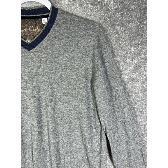 Robert Graham Merino Wool Blend Classic Fit Sweater Mens Size XL V-Neck Pullover - Picture 5 of 14